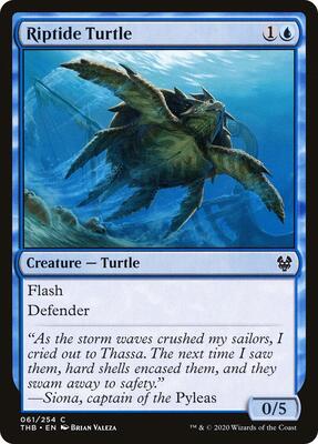 Riptide Turtle card from Theros Beyond Death