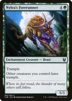 Nylea's Forerunner card from Theros Beyond Death