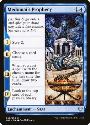 Medomai's Prophecy card from Theros Beyond Death