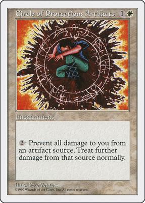 Circle of Protection: Artifacts card from Fifth Edition