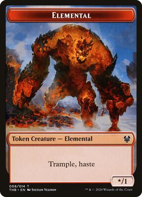 Elemental Token card from Theros Beyond Death