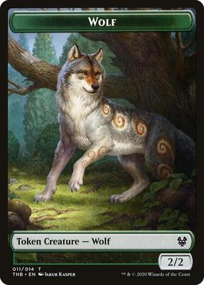Wolf Token card from Theros Beyond Death