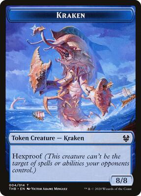 Kraken Token card from Theros Beyond Death