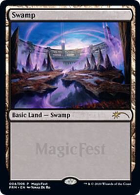 Swamp (2020) card from MagicFest Cards