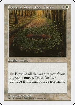Circle of Protection: Green card from Fifth Edition