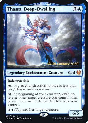 Thassa, Deep-Dwelling card from Prerelease Cards