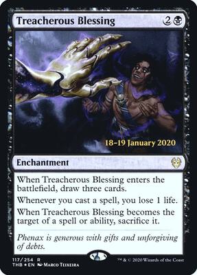 Treacherous Blessing card from Prerelease Cards