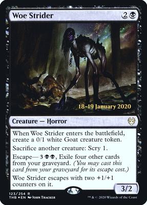 Woe Strider card from Prerelease Cards