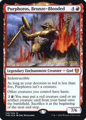 Purphoros, Bronze-Blooded card from Prerelease Cards