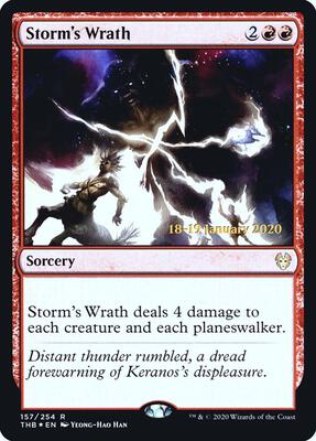 Storm's Wrath card from Prerelease Cards