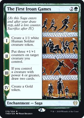 The First Iroan Games card from Prerelease Cards