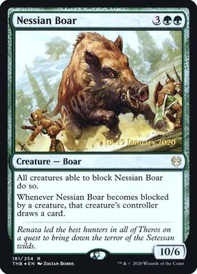 Nessian Boar card from Prerelease Cards