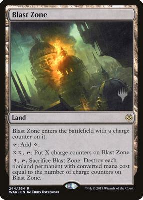 Blast Zone (WAR) card from Promo Pack: Theros Beyond Death