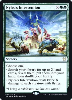 Nylea's Intervention card from Prerelease Cards
