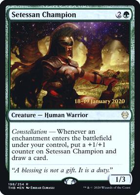 Setessan Champion card from Prerelease Cards