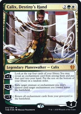 Calix, Destiny's Hand card from Prerelease Cards