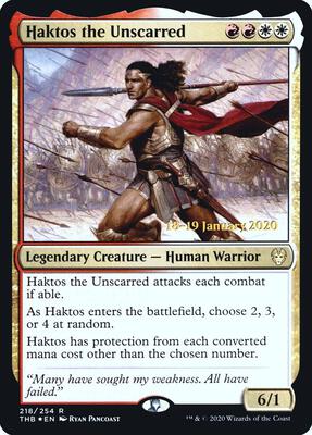 Haktos the Unscarred card from Prerelease Cards