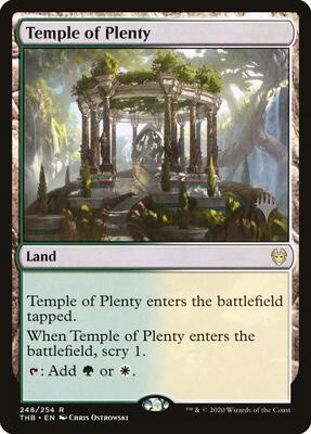 Temple of Plenty card from Promo Pack: Theros Beyond Death