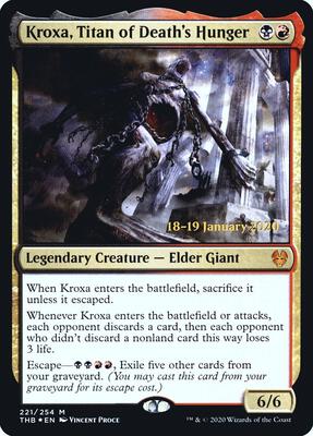 Kroxa, Titan of Death's Hunger card from Prerelease Cards