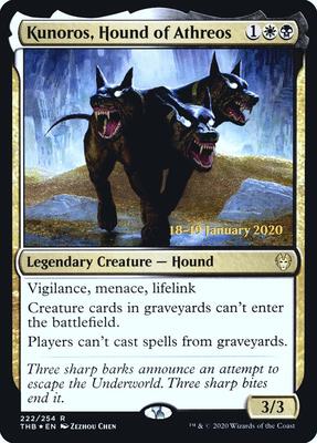 Kunoros, Hound of Athreos card from Prerelease Cards