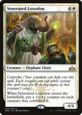 Venerated Loxodon card from Promo Pack: Theros Beyond Death