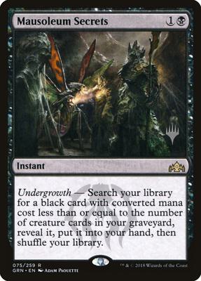 Mausoleum Secrets card from Promo Pack: Theros Beyond Death