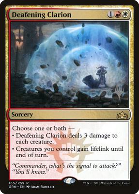 Deafening Clarion card from Promo Pack: Theros Beyond Death