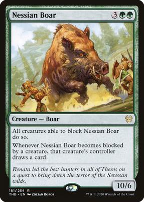 Nessian Boar card from Promo Pack: Theros Beyond Death