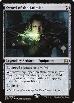 Sword of the Animist card from Promo Pack: Theros Beyond Death