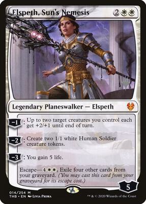 Elspeth, Sun's Nemesis card from Promo Pack: Theros Beyond Death