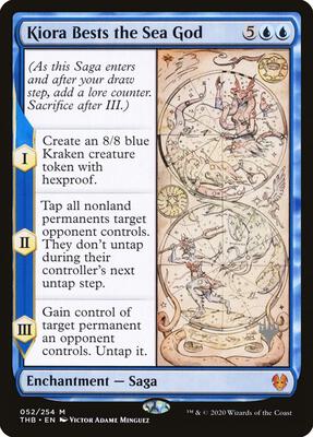 Kiora Bests the Sea God card from Promo Pack: Theros Beyond Death