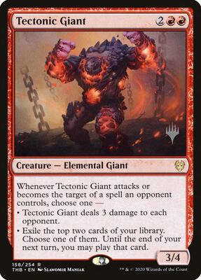Tectonic Giant card from Promo Pack: Theros Beyond Death