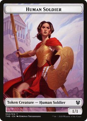 Human Soldier // Zombie Double-Sided Token card from Theros Beyond Death