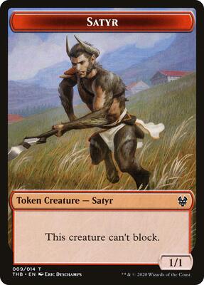 Satyr // Wall Double-Sided Token card from Theros Beyond Death