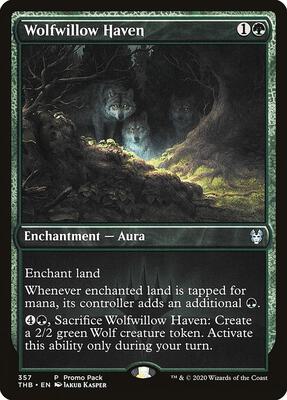 Wolfwillow Haven card from Promo Pack: Theros Beyond Death