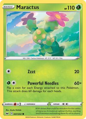 Maractus card from SWSH01: Sword & Shield Base Set