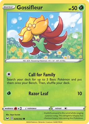 Gossifleur card from SWSH01: Sword & Shield Base Set