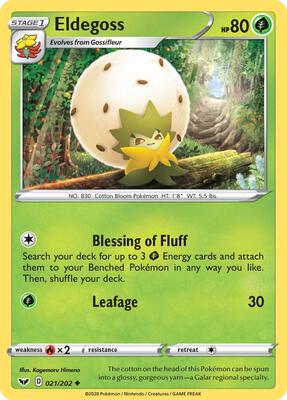 Eldegoss card from SWSH01: Sword & Shield Base Set