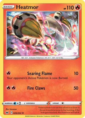 Heatmor card from SWSH01: Sword & Shield Base Set