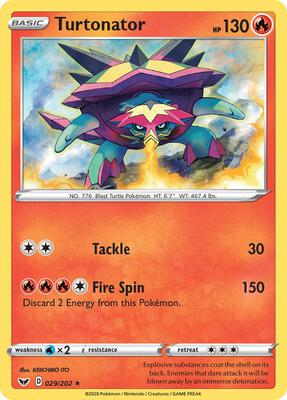 Turtonator card from SWSH01: Sword & Shield Base Set