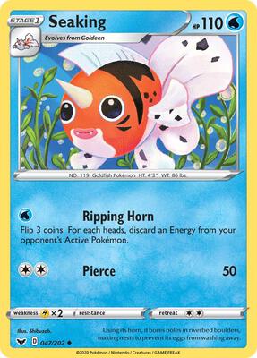 Seaking card from SWSH01: Sword & Shield Base Set