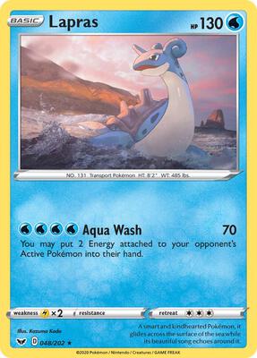 Lapras card from SWSH01: Sword & Shield Base Set