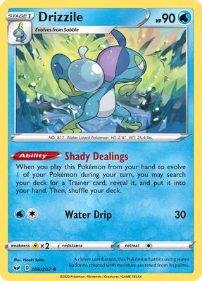 Drizzile (056) card from SWSH01: Sword & Shield Base Set