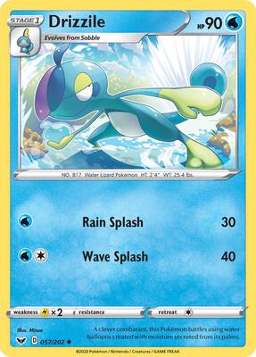 Drizzile (057) card from SWSH01: Sword & Shield Base Set