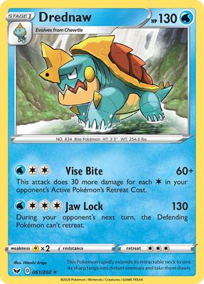 Drednaw card from SWSH01: Sword & Shield Base Set