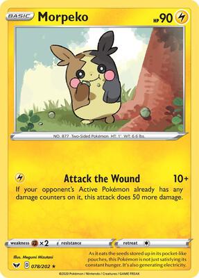 Morpeko card from SWSH01: Sword & Shield Base Set