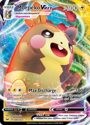 Morpeko VMAX card from SWSH01: Sword & Shield Base Set