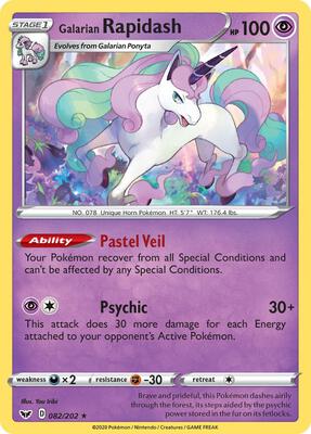 Galarian Rapidash card from SWSH01: Sword & Shield Base Set