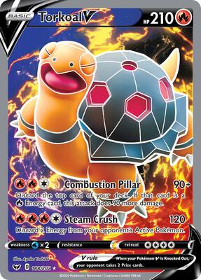 Torkoal V (Full Art) card from SWSH01: Sword & Shield Base Set
