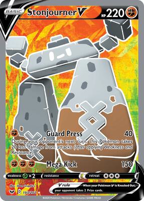 Stonjourner V (Full Art) card from SWSH01: Sword & Shield Base Set